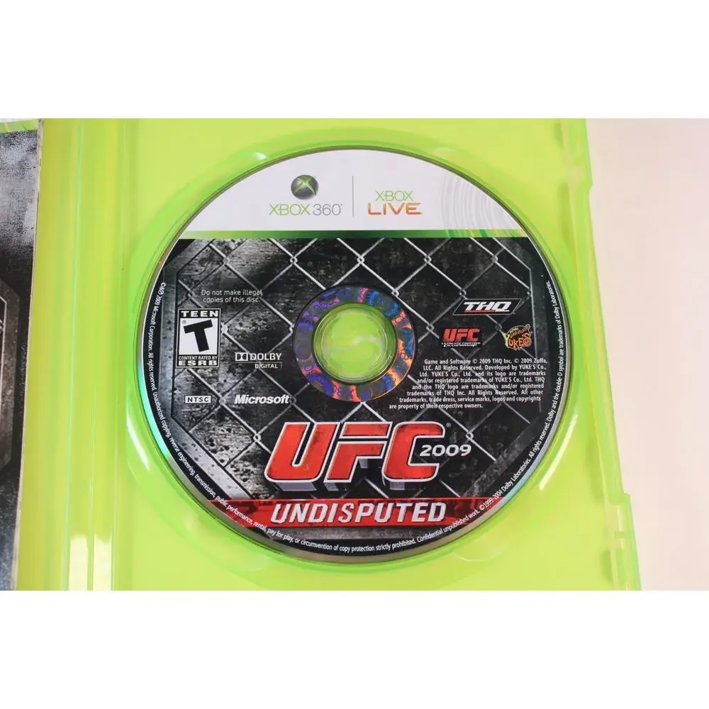 UFC 2009 Undisputed (Microsoft Xbox 360, 2009) Authentic, Complete, Tested/works